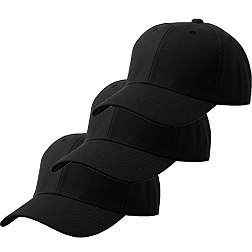 Men s plain baseball cap velcro adjustable curved visor…