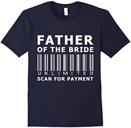Men's Father of the Bride Scan for Payment Shirt &amp; Christmas Gift Large Navy