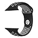 Ocydar Apple Watch Band 38mm, Soft Silicone Nike+ Sport Style Replacement iWatch Strap Band for Apple Watch Series 1 Series 2, Apple Watch Nike+, S/M Size - Black / Cool Gray