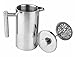 Kingnice 8 Cup Camping Stainless Steel Tea or Coffee French Press Coffee Maker, Thick Durable Non-slip (1000 ml, 34 oz)
