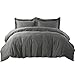 Bedsure 100% Bamboo Duvet Cover Set - Breathable and Wrinkle Resistant Comforter Cover - 3 Piece Set (1 Duvet Cover, 2 Pillow Shams) with Corner Ties and Button Closure Bedding - King
