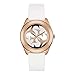 Guess G Twist White Dial Silicone Strap Ladies Watch W0911L5