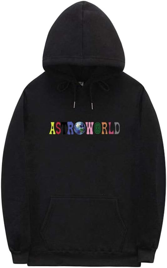 YuanDian Mens Womens Astroworld Wish You were Here Hoodies Autumn Winter Sports Casual Long Sleeve Pullover Top Warm Plus Velvet Lining Hooded Sweatshirts Sweater Jumper Black 2# XL