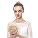 SARLA Synthetic Drawstring Bun Curly Hairpieces Wavy Hair Messy Chignon Bun Updo Hair Bun Extensions Q7(2/30 Ginger Brown)