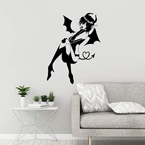 Anime Girl Vinyl Wall Decal Manga Devil Asian Style Kids