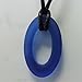 Blue Sea Glass Necklace Surf Beach Transparent Oval Small Pendant Handmade Unisex Surfing Jewelry on a Waxed Cotton 26 Inches Cord Gift Under 20 Dollars