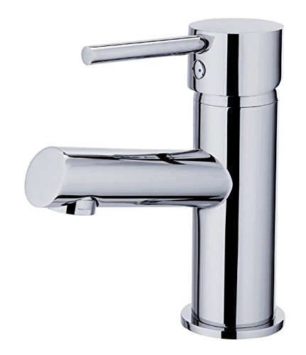Bathroom Sink Mixer Tap with Pull Rod and Eccentric Fitting Brass Single Lever Mixer Tap Bathroom Fittings