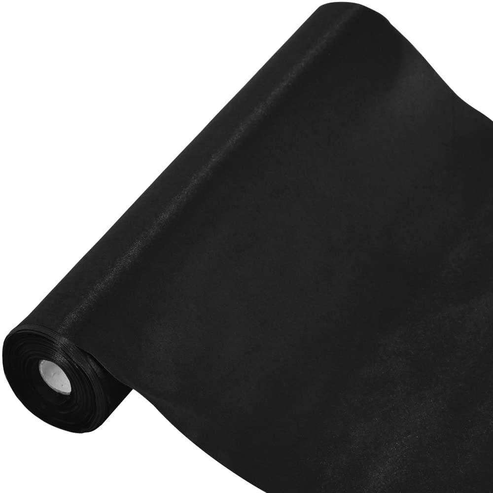TONIFUL Wide satin ribbon-for Gift Wrapping Christmas Tree Halloween Thanksgiving Wedding Car Chair Pageant Sashes Grand Opening Festival Party Decor-Black Ribbon-10 Inch X 11yds — image 1