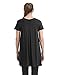 Come Together California CTC WT1057 Womens V Neck Short Sleeve Pleats Tunic Top XL Black