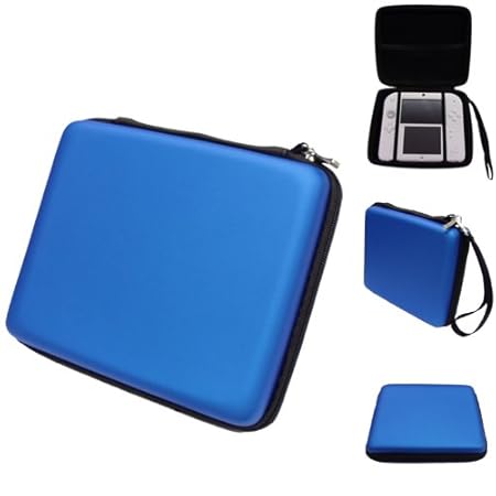 TECHGEAR Schutzhülle für Nintendo 2DS, für Transport und Aufbewahrung, Platz für Nintendo 2DS + Spiele + Zubehör - Blau