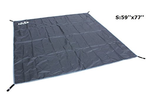 E-Bro Portable Black Color Thick Oxford Cloth Tent Footprint Waterproof Sleeping Pads for Camping Hiking Backpacking Picnic Shelter Shade Canopy Outdoor Activities (Small)