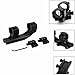 JahyShow 1 inch Cantilever Flat Top Weaver Forward Reach Dual Ring Rifle Scope Mount Solid Black