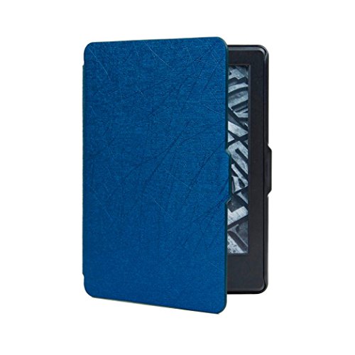 Lywey Smart Ultra Magnetic Case Cover For Amazon Kindle (8th Generation) 6 inch Light Cover With Auto Wake/Sleep, Not For Paperwhite (Dark Blue) - Thumbnail 2
