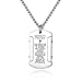 Molike Stainless Steel Men's Cross and Bible Verse Prayer Dog Tag Pendant Necklace, Christian Jewelry