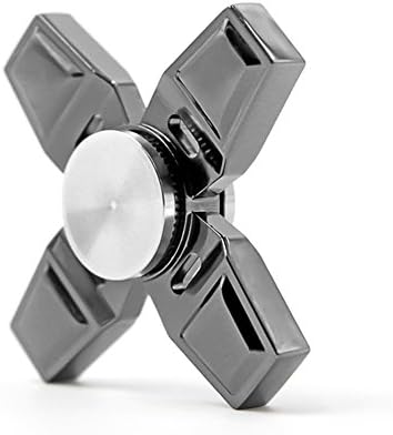 KQRNS Zinc Alloy EDC Spinner Toy Cross Design Hand Spinners Stress Reducer Fidget Toy (Silver)