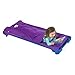 Rollee Pollee Nap Sac Roll-Up Toddler Blanket with Attached Pillow – Soft Fleece Preschool Nap Mat for Daycare or Travel – Machine Washable – Purple