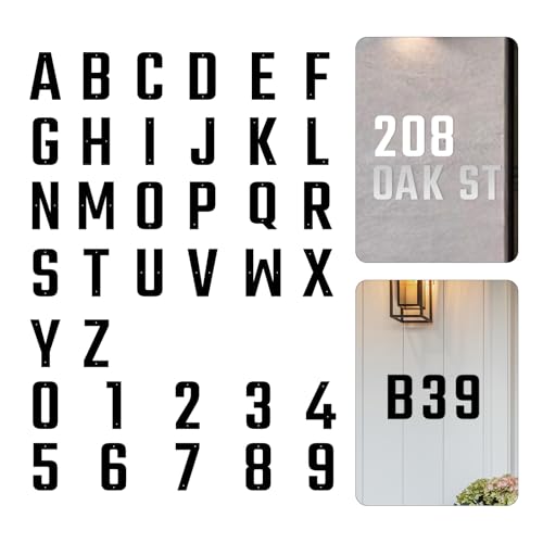 3 Inch 3 PCS Custom Aluminum House Numbers, Black/White/Silver Metal Address Door Numbers, Metal House Address Number and Letters for Outside, Modern Apartment Street Mailbox Letters at Amazon