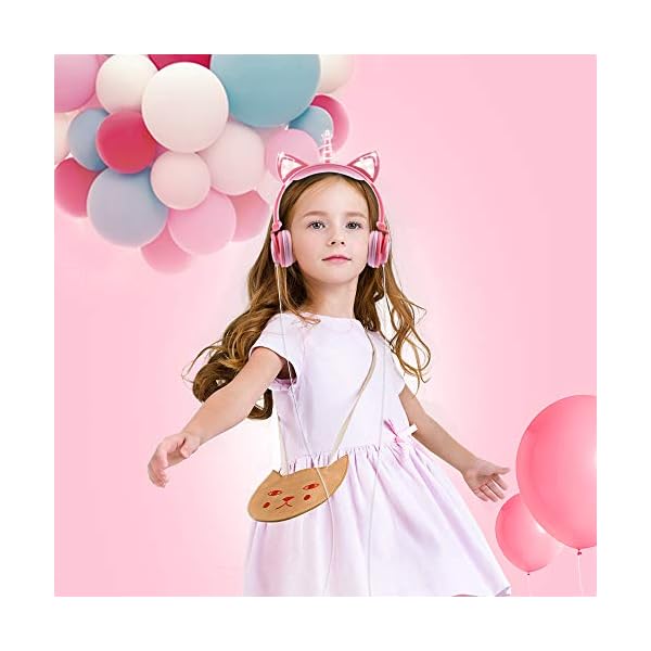 Unicorn-Kids-Headphones-Glowing-Cat-Ear-Headphones-with-85db-Volume-Limit-Foldable-Headphones-for-Kids-Girls esonstyle Unicorn Kids Headphones, Glowing Cat Ear Headphones with 85db Volume Limit, Foldable Headphones for Kids Girls
