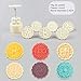 Cookie Stamps, 3D Moon Cake Mold Hand Press Cookie Stamps Pastry Tool, Food-grade Resuable Flower Biscuit Cake Cookie Stamps, 1 Mold 6 Stamps 65g (75g)