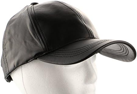 CAPTAIN FLOATY Captain Leather Baseball Cap (Black)