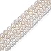 Adabele 1 Strand Real Natural Potato Round White Cultured Freshwater Pearl Loose Beads 7-8mm for Jewelry Making 14 inch fp3-78