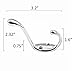 Ambipolar 10 Pack Heavy Duty Decorative Dual Coat Hook - Great for Wall Mounted Hook Rack, Coat Hanger, 3-1/2