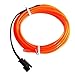 RioRand 15ft Neon Light El Wire w/ Battery Pack for Parties, Halloween Decoration (Orange)