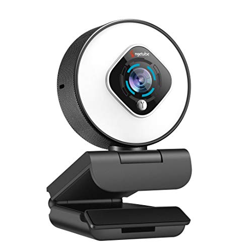Streaming Webcam with Light - HD 1080P Autofocus Computer Camera with Microphone USB Camera with Digital Zoom for Xbox…