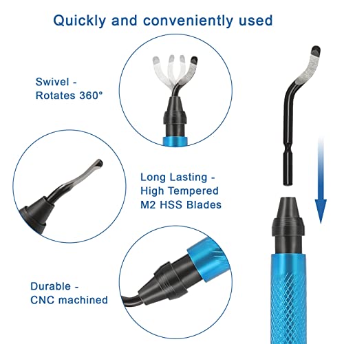 VASTOOLS Swivel Head Deburring Tool 61/2" Metal Handle Chamfer Tool