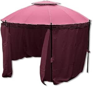Carpa redonda (Borgoña Pergola pérgolas 3,5 m con cortinas: Amazon.es