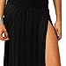 MEXI Colorful Popular Trends High Waisted Double Slits Sexy Women Maxi Skirt Black