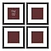 Craig Frames 1WB3BK 12 by 12-Inch Black Picture Frame, White Mat with 8 by 8-Inch Opening, 4-Piece Set