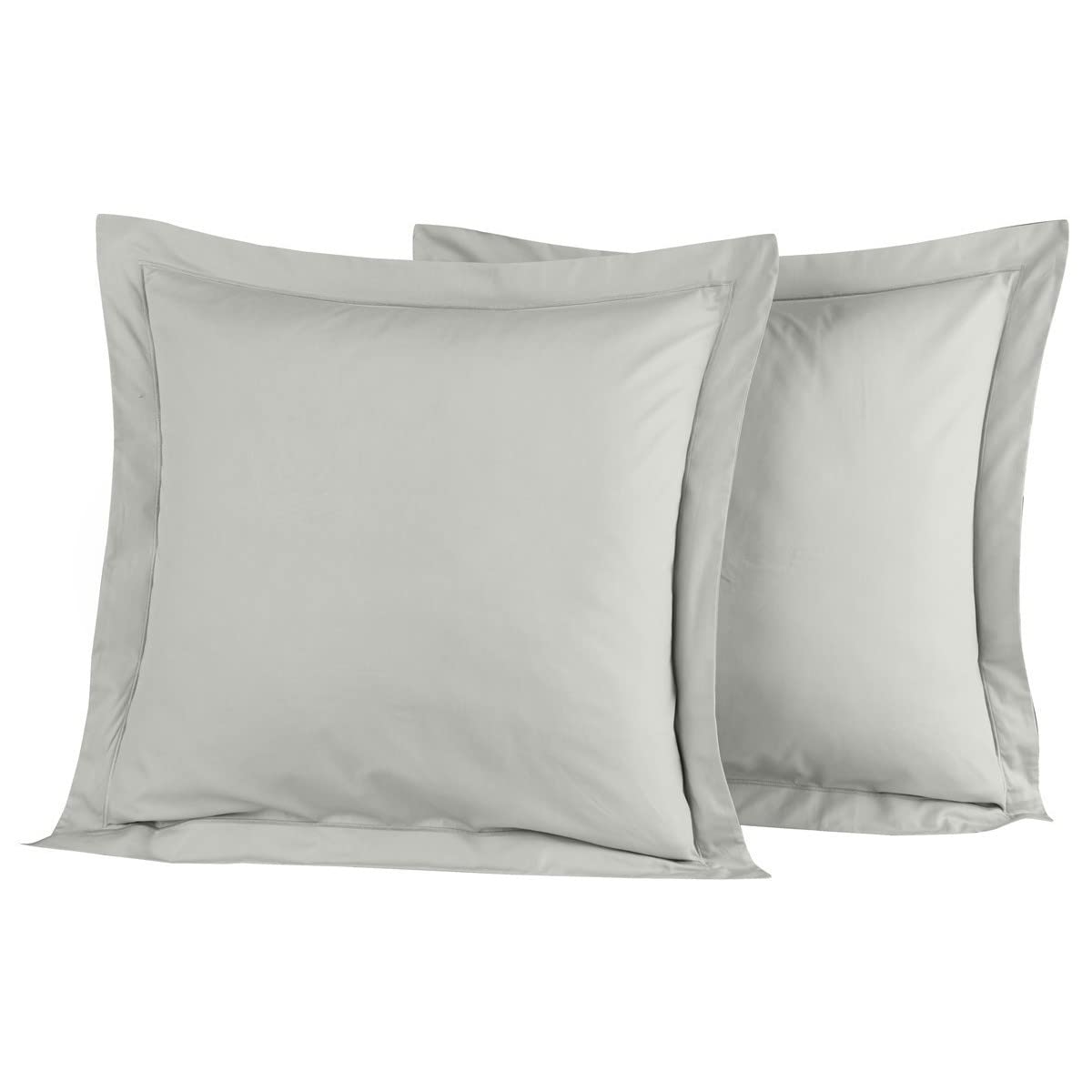 Home Cassiopee to80pe-grp Set of 2 Pillowcases 80 cm Pearl Grey 65 x 65 cm