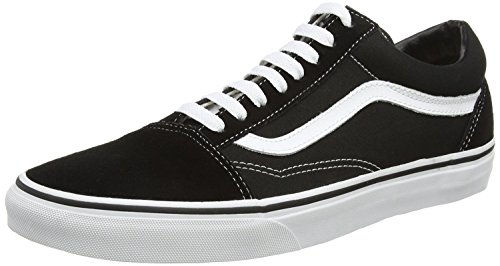 Vans Unisex Old Skool Skate Shoe (7 Men 8.5 Women, Black/White)