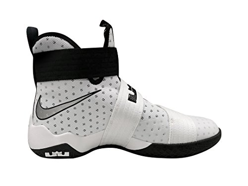 NIKE Lebron Soldier 10 TB Lebron James White Silver Black 844380-100 Size 10