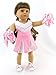 Pink and White Doll Cheerleader Outfit - Outfit includes Pom Poms-18 Inch Doll Clothes - Fits 18