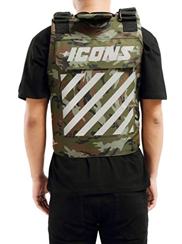 HUDSON Outerwear Men's Icon Reflective Fashion Vest with Adjustable Velcro Straps and Patches, Camo