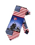 Steven Harris Mens USA WWII Iwo Jima Necktie - Blue - One Size Neck Tie