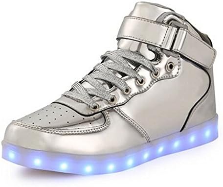 Toddler Little Big Kids Boy Girl USB Flashing LED Light Shoes Sneaker Yintx26
