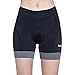 Santic Women's Cycling Shorts 4D Gel Elastic Comfortable for Spin Bike Classes Indoor Bike Shorts Women with Padding Plus Size Black-Grey Large