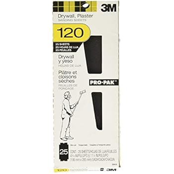 3M 99430 Drywall Sanding Sheet, 120C Grit, 4-1/5 by 11-1/4-Inch, 25 Per Pack