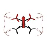 DZT1968 2pc Left &Right Side Quick-Release Propeller Guard Protector For Parrot Bebop 2.0 Props Bumper Easy Mount (Red)