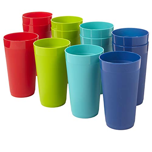 Newport 20ounce Unbreakable Plastic Tumblers set of 12 in 4 Basic