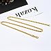 THREE KEYS JEWELRY 4MM Mens Stainless Steel Necklace 18K Gold Plated Twist Rope Chain Necklace for Men Women 20 Inches