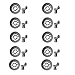 Yours 10 Pack of 165314 Dishwasher Lower Rack Wheels Replacement for Bosch & Kenmore Dishwashers