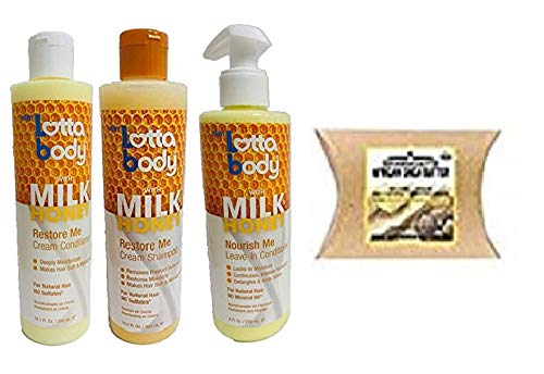 Lotta Body with Milk Honey Restore me Cream Set (SH&COND&LV-IN-COND)