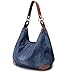 Women's Handbag Denim Purse Hobo Tote Top Handle Jean Shoulder Crossbody Bags,Blue