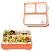 Bento Lunch Box by Lifemark Labs - Stylish Leakproof Lunch Kit with 3 Compartments - For Kids & Adults - Easy Portion Control - Container is Dishwasher & Microwave Friendly