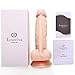 Louviva Ultra-Soft Realistic Dildo Sex Toy with Strong Suction Cup for Beginners, Women Vaginal G-spot and Adults Anal Play Pleasure, 7 Inch, Flesh