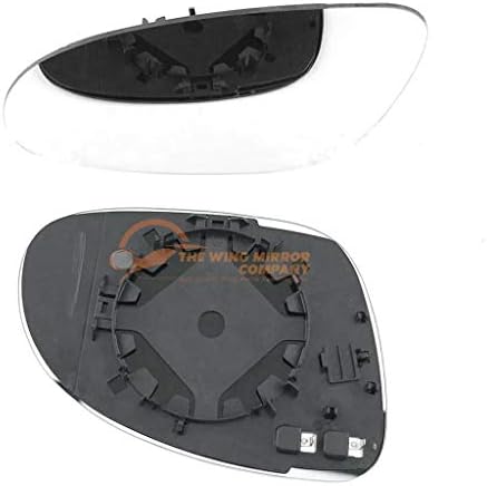 Compatible with Volkswagen Passat 2005,2006,2007,2008,2009,2010, Feb 2011 Heated, Silver Door / Wing Mirror Glass Including Base Plate LH(Passenger Side)